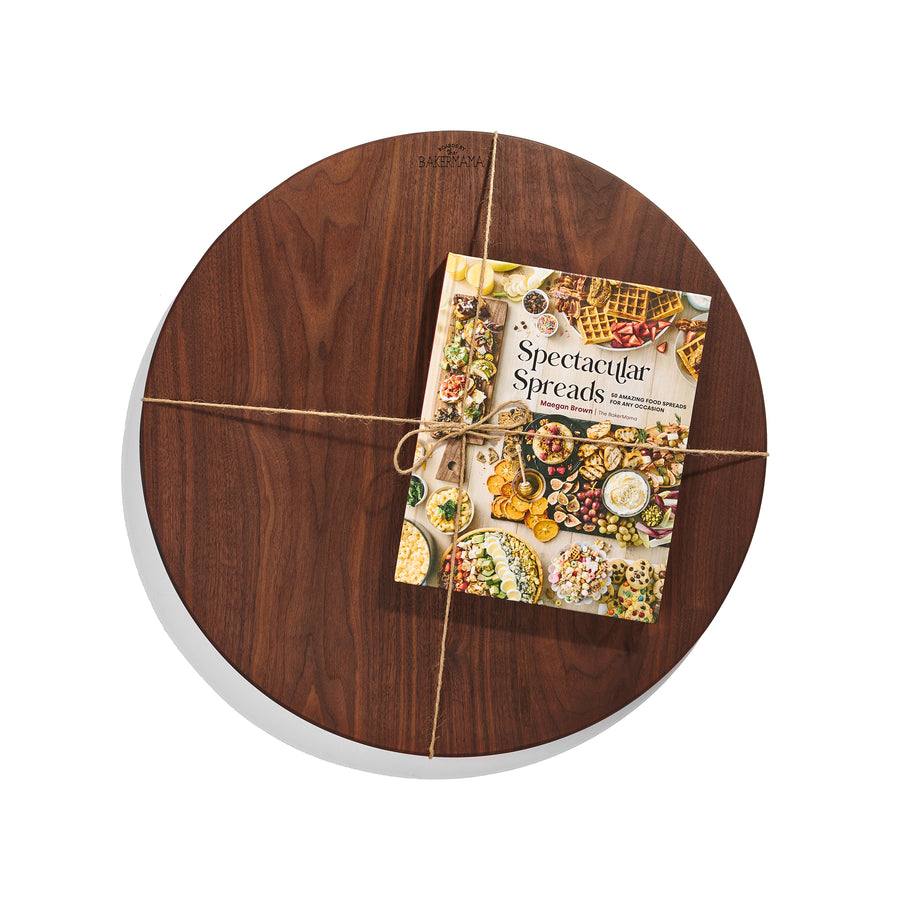 20” Round Wood Board - Walnut – Boards by The BakerMama